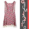 Red Floral Lace Casual Womens Dress Sale Size M 