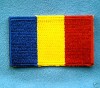 ROMANIA blue yellow red ~ embroidered FLAG patch BADGE  