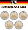 2 euros x 5 CECAS ALEMANIA 2011 Conmemorativa - SC