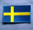 SWEDEN sverige FLAG nordic cross SEW ON patch BADGE new 