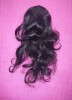 Dark brown curly hair extension pony tail 