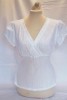 White size 12 fitted cotton tunic top+ties, g.con. 