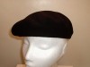 TRADITIONAL BLACK WATERPROOF FELT ROUND BERET HAT 54cm 