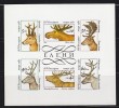 Bulgaria #3261a MNH Deer Sheet of 6 Imperforate 