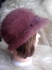 60s VTG DESIGNER JEFFI BY MARIDA PINK LADIES WOOL HAT 