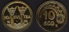 Moneda ORO Conmemorativas de 1989 valor facial 10 ecu 