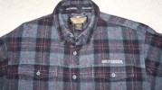 Mens Plaid Harley Davidson B/F Wool Shirt - M Gray L@@K 