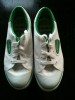 DUNLOP GREEN FLASH TENNIS SHOES SIZE 5 - USED 