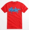 HURLEY Drippy Script Tee Large Red Starts @ .99cents!! 