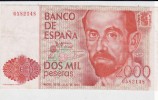 BILLETE 2000  PESETAS . EMISIÓN: 22 DE JULIO DE 1980