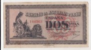 BILLETE DOS PESETAS DEL CONSEJO DE ASTURIAS Y  LEÓN .