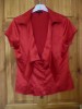 NEXT RED SATIN TOP/BLOUSE SIZE 14 