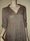 chic h&m grey taupe shirt dress uk 14 boho 