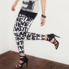 Trendy Alphabet Stretch White Tights Leggings/Pants*014 