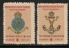 GB Poster Stamps: 2 x British red Cross 