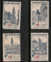 FRANCE POSTER STAMPS:  4 x WW1 French Red Cross 