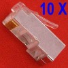 10pcs RJ45 RJ-45 CAT5 Modular Plug Network Connector 