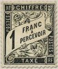 FRANCE Y&T Taxe N°22 - 1Fr noir s/jaune -voir descript. 