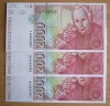 TRIO CORRELATIVO 2000 PESETAS ,,,,,,,,, SIN CIRCULAR  