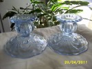 CAMBRIDGE MOONLIGHT BLUE CAPRICE CANDLESTICKS EX 