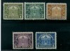 ecuador sc#RA10-#RA14 vf og hr 1920-1924 postal tax $24 