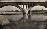 ANTIGUA POSTAL DE MONZÓN (HUESCA) PUENTE F.C. RIO CINCA