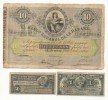 3 BILLETES BANCO ESPAÑOL ISLA DE CUBA 1896 -1881