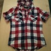 Mens S/sleeved Hooded Shirt From Topman Size Medium 