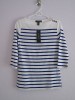 Lauren Ralph Lauren Womens White/Blue LS Shirt XS NWT! 