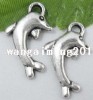 Free ship! 60pcs tibetan silver dolphin charm 20x12mm 