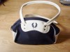 Authentic Fred Perry Blue & White Shoulder Bag 