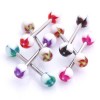 7x14g UV Body Jewellery Tongue Bar Rings Wholesale,1377 