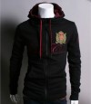 MH078 'Ralph Club' Zip-up Hoodie Jacket Black Sz-L(us. 