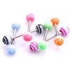 6x14g UV Body Jewellery Tongue Bar Rings Wholesale,1383 