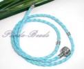 2 Braiding Leatheroid Necklaces Fit European Bead 48cm 