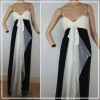 LILLIE RUBIN-GENUINE VINTAGE BLACK& WHITE MAXI DRESS-S 