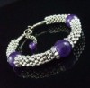 The bead sub- bracelet of purple stone in the Tibet 