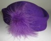 Purple/Mauve Feathered vintage hat by C & A 