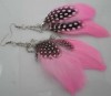 Ladies new fashion gifts handmade feather earrings Z5 