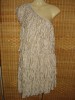 River Island Beige One Shoulder RaRa Dress UK 10 !!! 