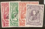 Ecuador 1897 SC 119 + 5c,20c,50c MOG (10agq) 