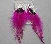 Ladies new fashion gifts handmade feather earrings Z16 