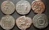 6 LATER ROMAN COPPER COINS 