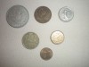 lot of six worldwide different coins   