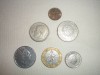 lot of six worldwide different coins   