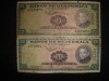 Guatemala 2 banknote 20 quetzales 21/01/1966, 3/01/1969 