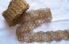 Gorgous Antique Gold Metallic Lace Trim French Patina! 