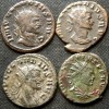 CLAUDIUS GOTHICUS - 4 ANTONINIANUS COINS, HIGHER GRADE 