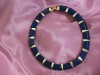 Vintage Blue/Gold Lucite Choker/Necklace 