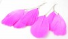 Charms 1Piar Three-level feathers Rare Dangle Earrings 